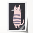 Minimalist Cat Illustration - Modern Kids Room Art