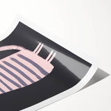 Minimalist Cat Illustration - Modern Kids Room Art