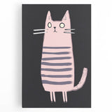 Minimalist Cat Illustration - Modern Kids Room Art