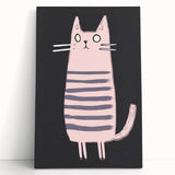 Minimalist Cat Illustration - Modern Kids Room Art