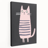 Minimalist Cat Illustration - Modern Kids Room Art