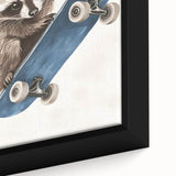 Acrylic Nursery Art – Raccoon Skateboard Kids Room Wall Print