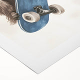 Acrylic Nursery Art – Raccoon Skateboard Kids Room Wall Print