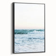Black and white vintage poster art on framed canvas depicting a summer landscape, ideal for bedroom wall decor.