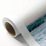 Art deco poster of summer season on rolled canvas, featuring pastel shades, ideal for nursery wall art.