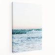 Large canvas print of a summer-themed abstract design in warm orange and yellow tones, suitable for kitchen wall art.