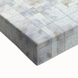 Close-up detail of an abstract figurative stretched canvas artwork showcasing vibrant colors and intricate textures, ideal for modern home decor or art enthusiasts.