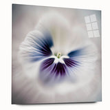 Abstract floral wall art displayed in a side view, featuring vibrant colors and intricate designs, mounted on acrylic glass, showcasing a modern aesthetic perfect for home decor.