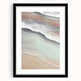 Abstract landscape wall art framed with a black mat, showcasing vibrant colors and intricate details, perfect for modern home decor or artistic spaces.