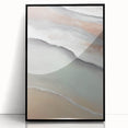 Framed abstract landscape wall art in black acrylic, showcasing vibrant colors and dynamic shapes, perfect for modern home decor and artistic expression.