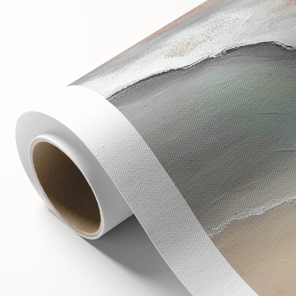 Abstract landscape wall art on rolled canvas, showcasing vibrant colors and dynamic textures, perfect for modern home decor. Packaged securely for delivery.