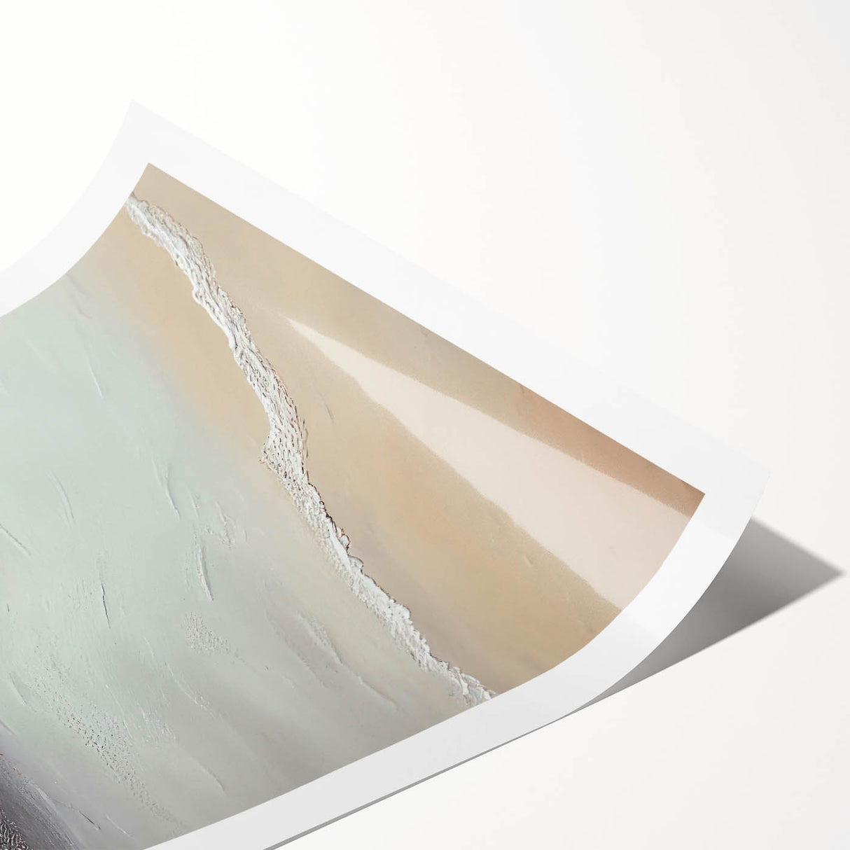 Abstract landscape wall art print showcases vibrant colors and organic shapes, perfect for modern home decor. Rolled and ready for framing in a sturdy tube.