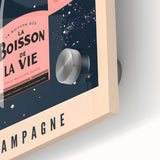 Large abstract wall art featuring vibrant colors on acrylic glass, ideal for dining room decor.