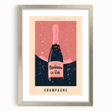 Textured abstract art print in silver frame, featuring dynamic swirls in muted gray, ideal for bedroom art.