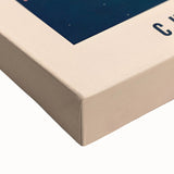 Large art of a black and white landscape painting on stretched canvas, suitable for bedroom wall decor.