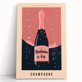 Large black and white stretched canvas featuring assorted kitchen utensils, ideal for kitchen wall art.