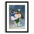 Impressionism Wall Art - Floral Bouquet in Crystal Vase - Manet's Flower Art Print