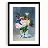 Impressionism Wall Art - Floral Bouquet in Crystal Vase - Manet's Flower Art Print