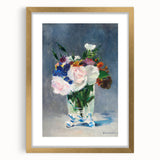 Impressionism Wall Art - Floral Bouquet in Crystal Vase - Manet's Flower Art Print