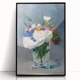 Impressionism Wall Art - Floral Bouquet in Crystal Vase - Manet's Flower Art Print