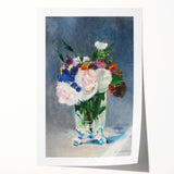 Impressionism Wall Art - Floral Bouquet in Crystal Vase - Manet's Flower Art Print
