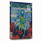 Foo Fighters Retro Wall Art - Vintage Sci-Fi Comic Poster