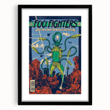Foo Fighters Retro Wall Art - Vintage Sci-Fi Comic Poster