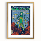Foo Fighters Retro Wall Art - Vintage Sci-Fi Comic Poster