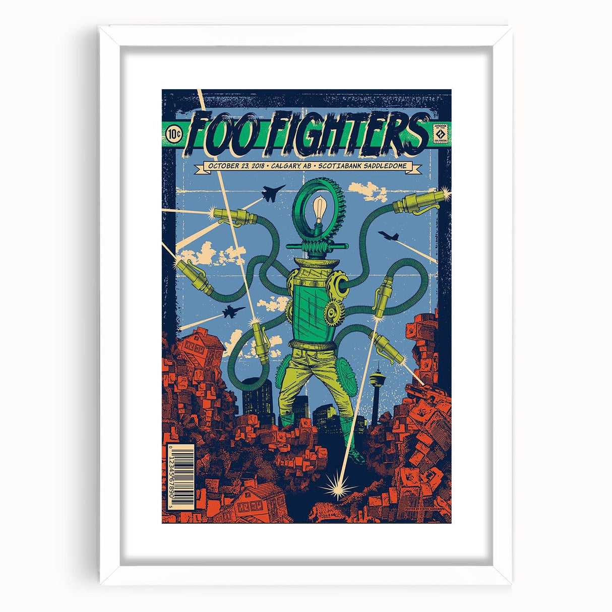 Foo Fighters Retro Wall Art - Vintage Sci-Fi Comic Poster