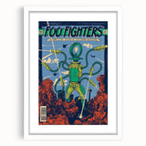 Foo Fighters Retro Wall Art - Vintage Sci-Fi Comic Poster