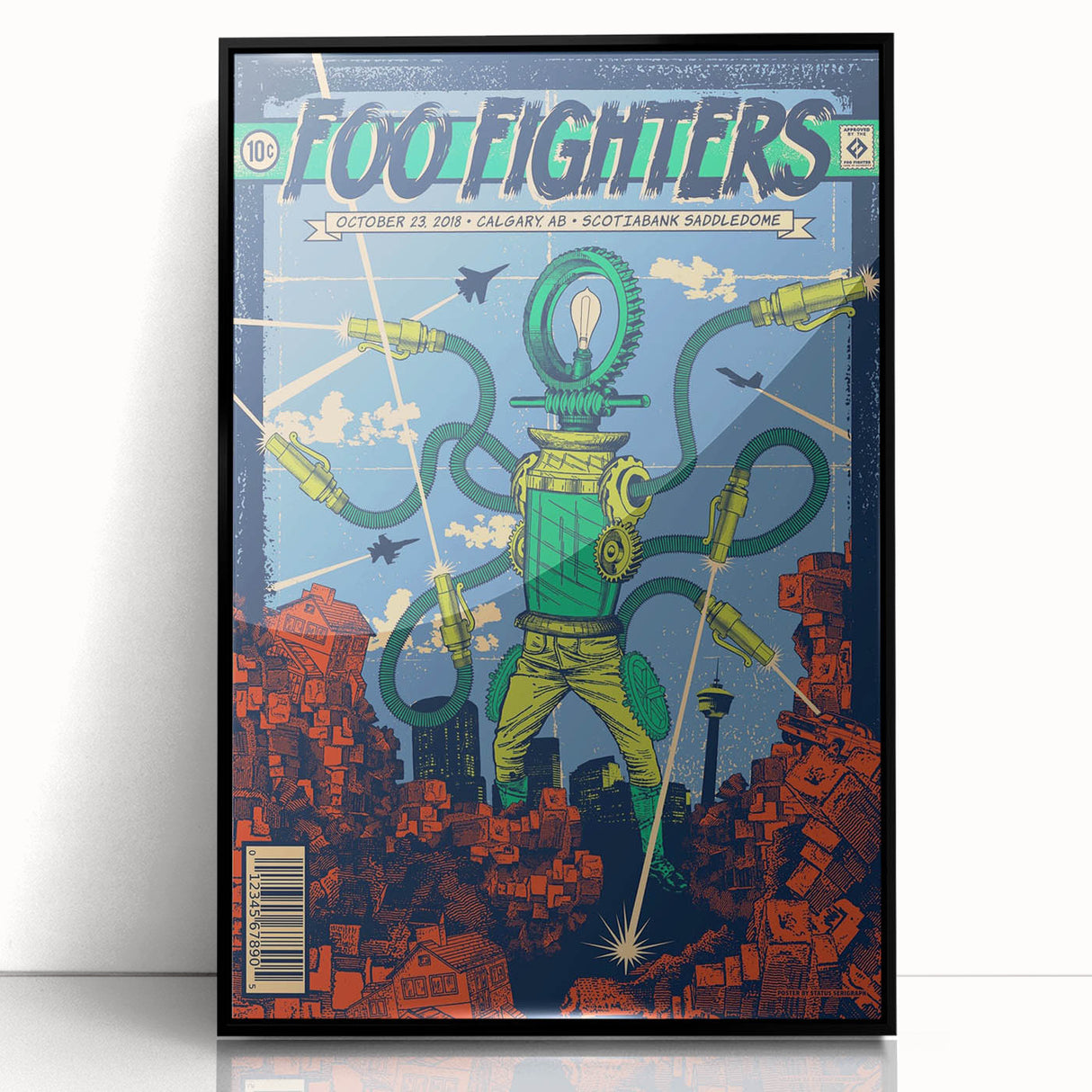 Foo Fighters Retro Wall Art - Vintage Sci-Fi Comic Poster