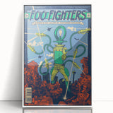 Foo Fighters Retro Wall Art - Vintage Sci-Fi Comic Poster