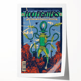 Foo Fighters Retro Wall Art - Vintage Sci-Fi Comic Poster