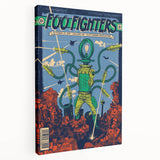 Foo Fighters Retro Wall Art - Vintage Sci-Fi Comic Poster