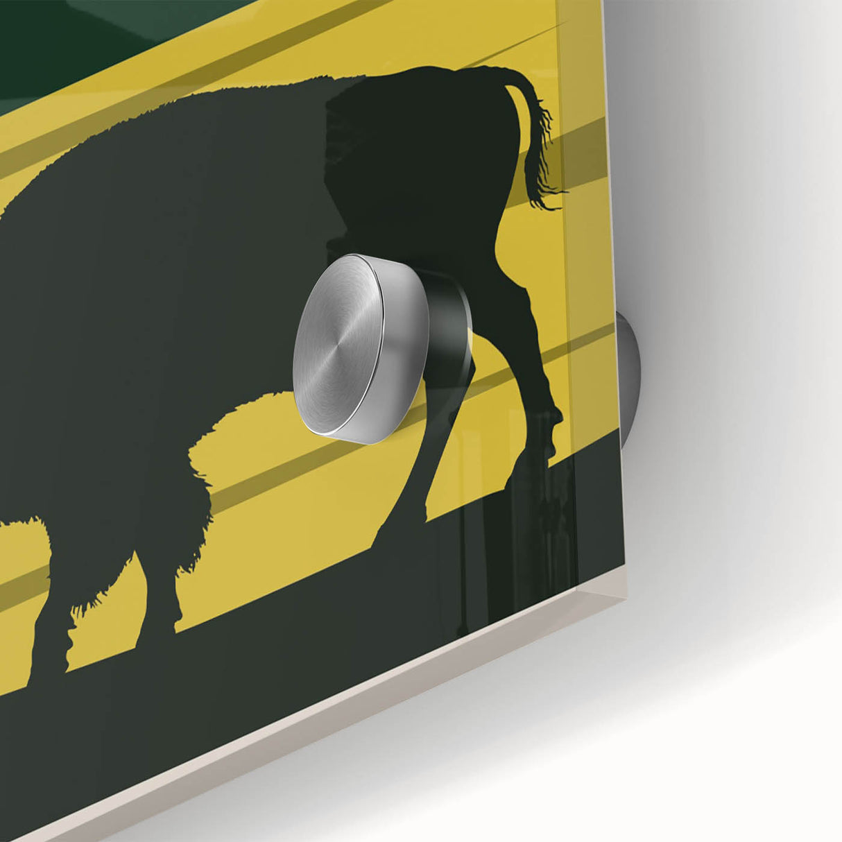 Vintage Yellowstone Bison Poster - Retro National Park Art
