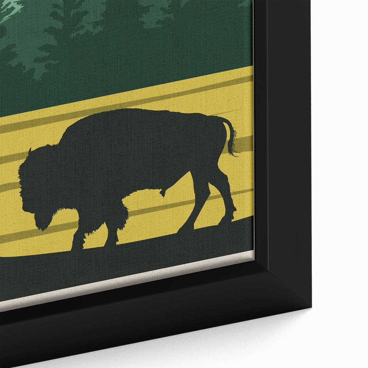Vintage Yellowstone Bison Poster - Retro National Park Art