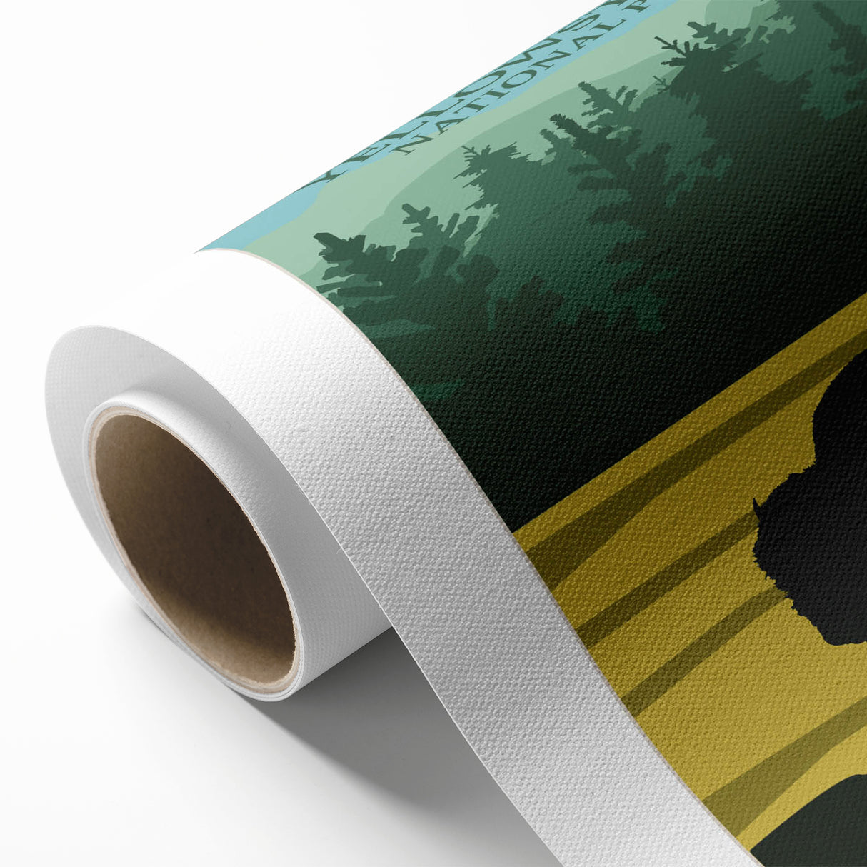 Vintage Yellowstone Bison Poster - Retro National Park Art