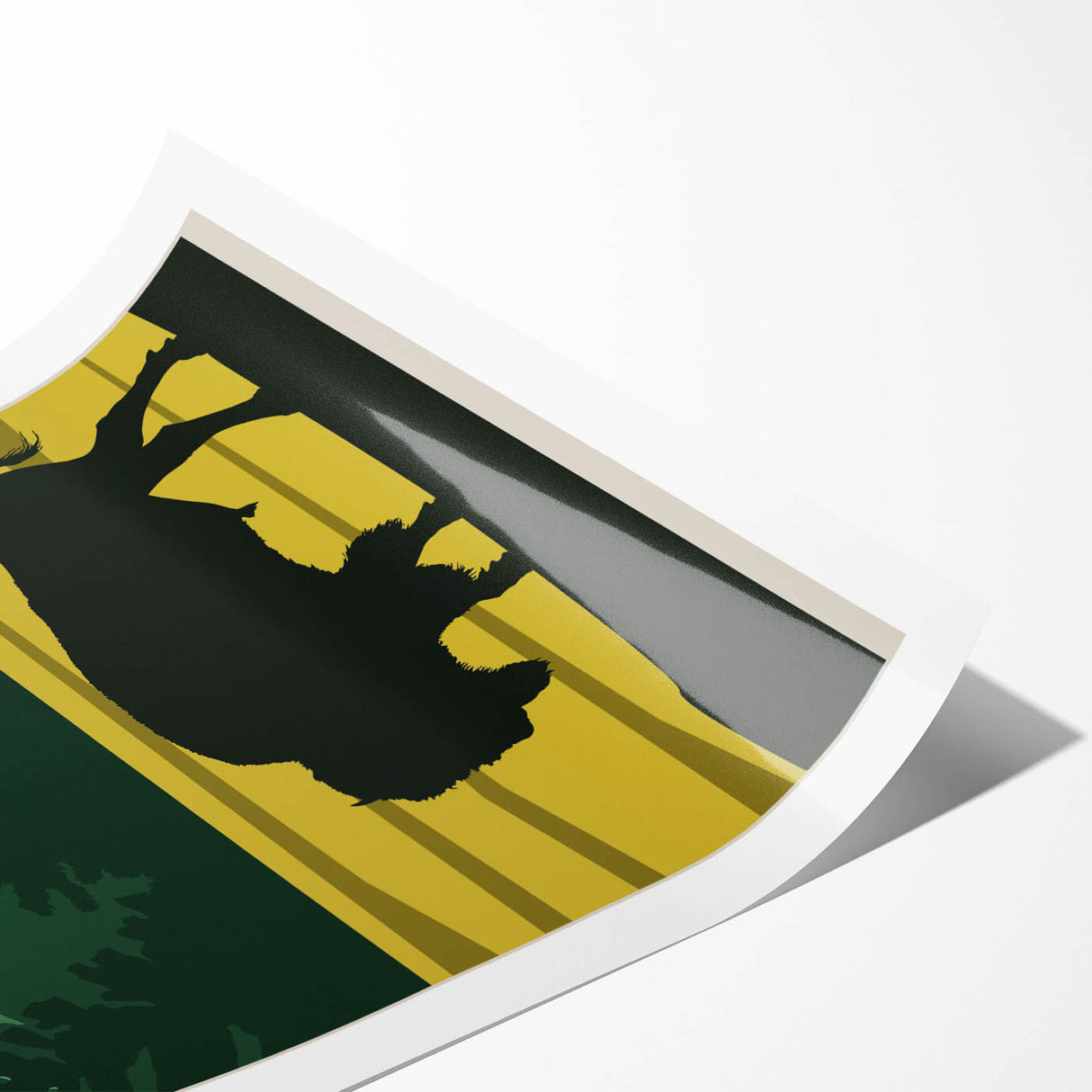 Vintage Yellowstone Bison Poster - Retro National Park Art