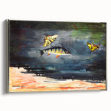Realism Art Print of Fish and Butterflies - Nature’s Aquatic Harmony