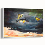 Realism Art Print of Fish and Butterflies - Nature’s Aquatic Harmony