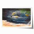 Realism Art Print of Fish and Butterflies - Nature’s Aquatic Harmony