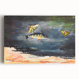 Realism Art Print of Fish and Butterflies - Nature’s Aquatic Harmony