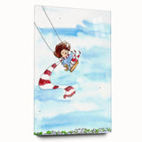 Flying High Watercolor Print - Personalized Kids Art