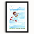 Flying High Watercolor Print - Personalized Kids Art