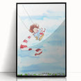 Flying High Watercolor Print - Personalized Kids Art