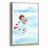 Flying High Watercolor Print - Personalized Kids Art