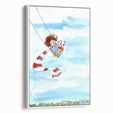 Flying High Watercolor Print - Personalized Kids Art