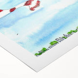 Flying High Watercolor Print - Personalized Kids Art