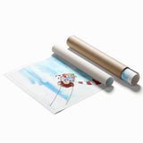 Flying High Watercolor Print - Personalized Kids Art