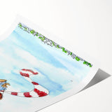 Flying High Watercolor Print - Personalized Kids Art